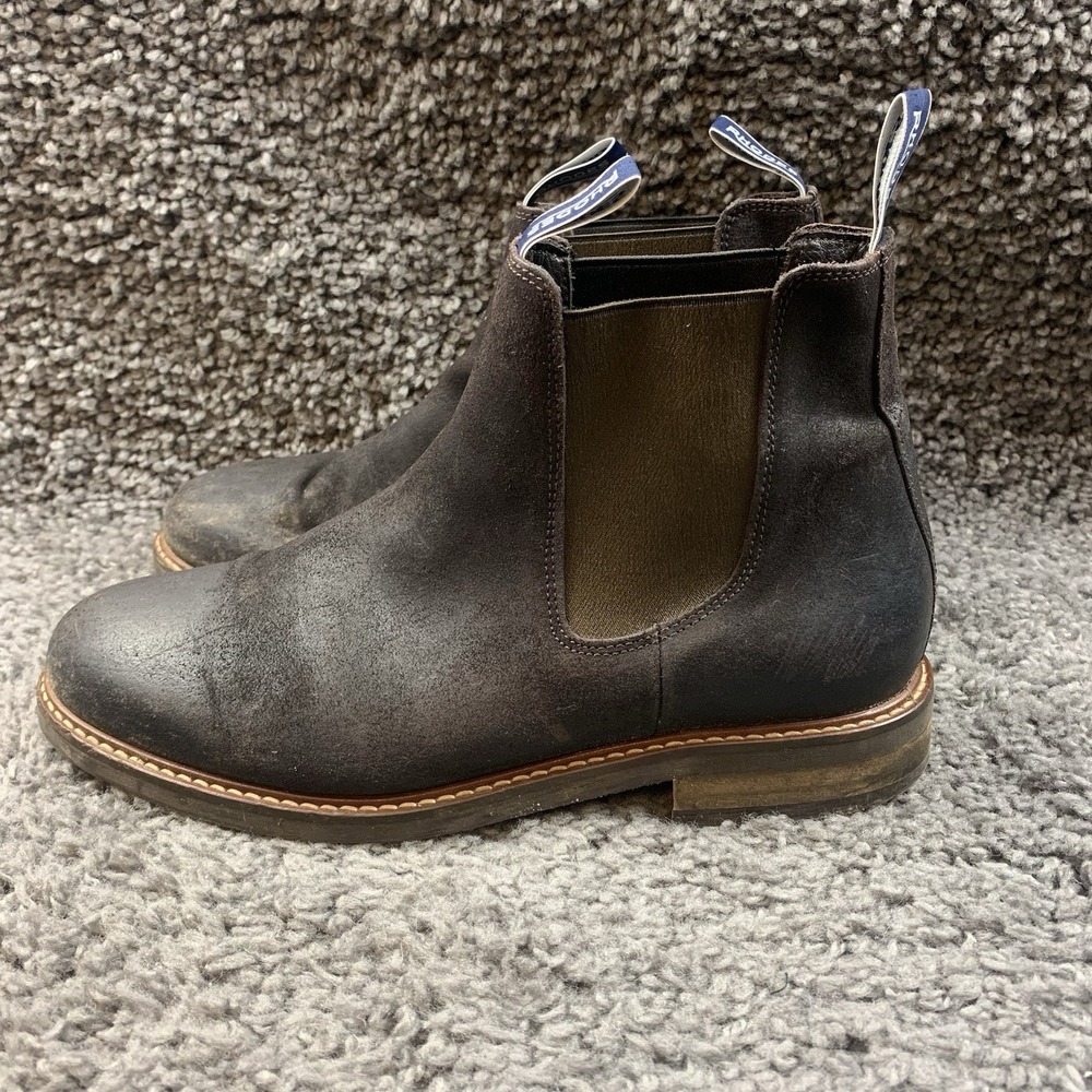 RHODES FOOTWEAR Huxley Boot in Dark Brown Roughout Men's Size 8.5